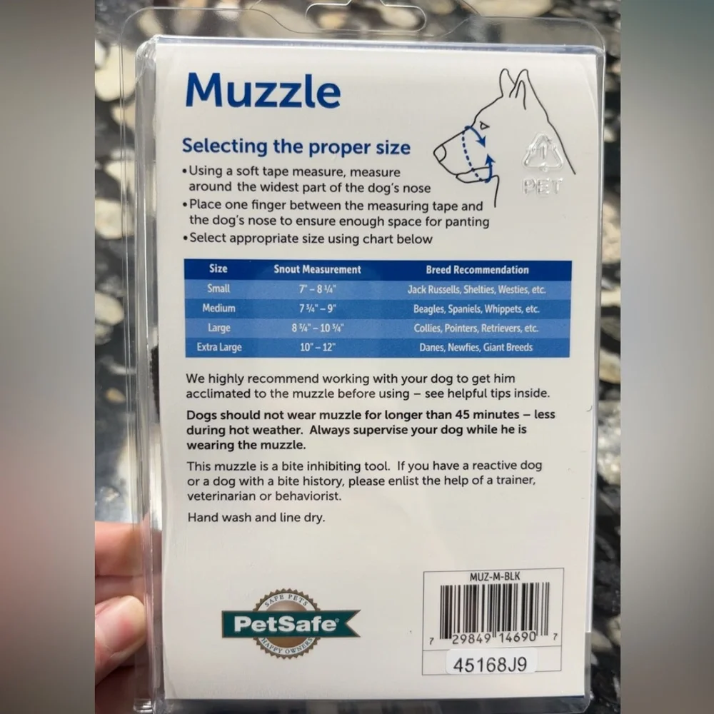 Safety in public for your furry friend postage medium muzzle